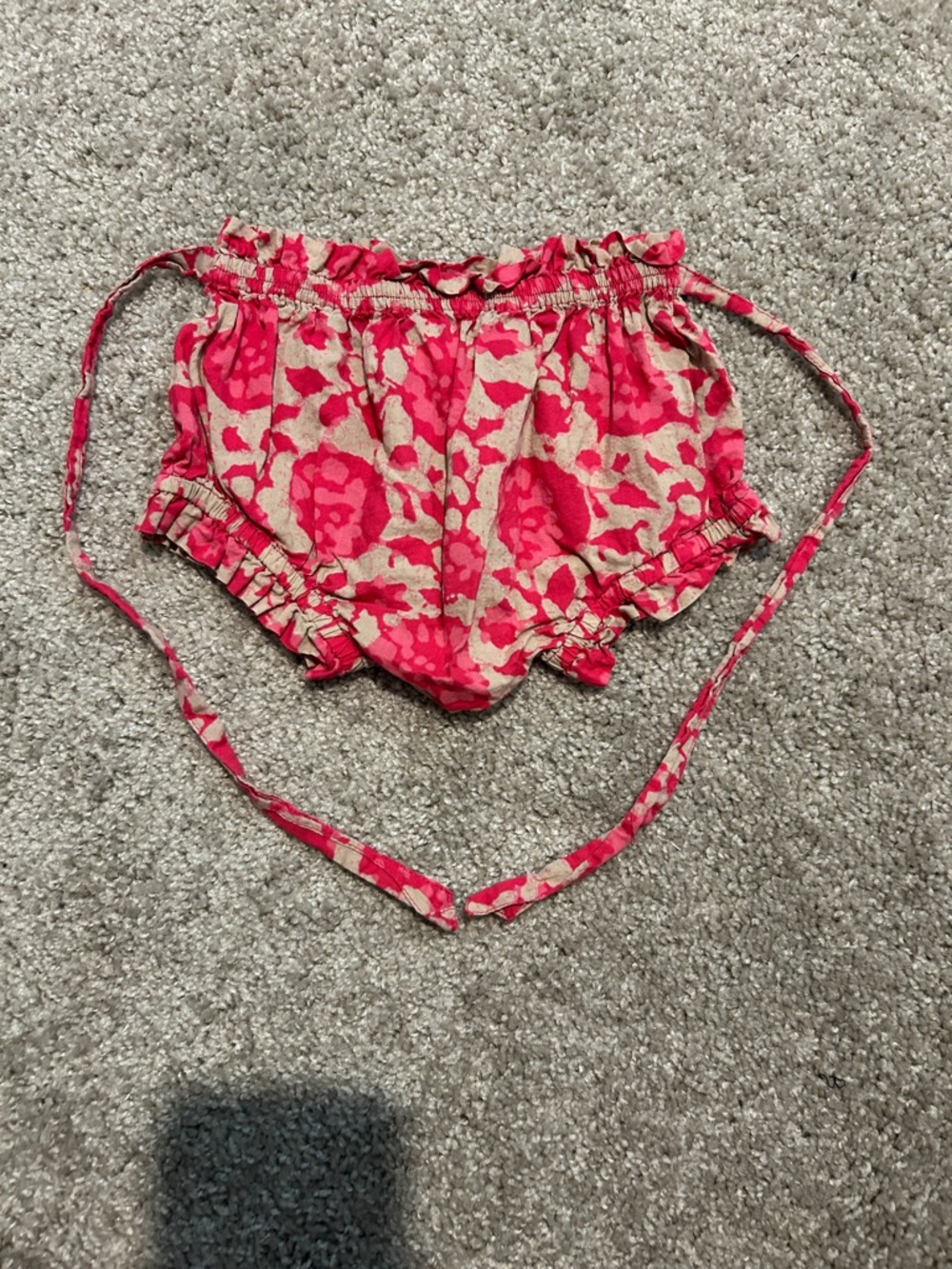 Pink Floral Ruffle Baby Bloomers